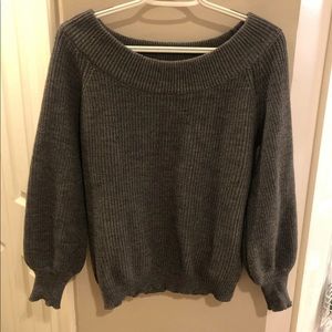 off the shoulder sweater